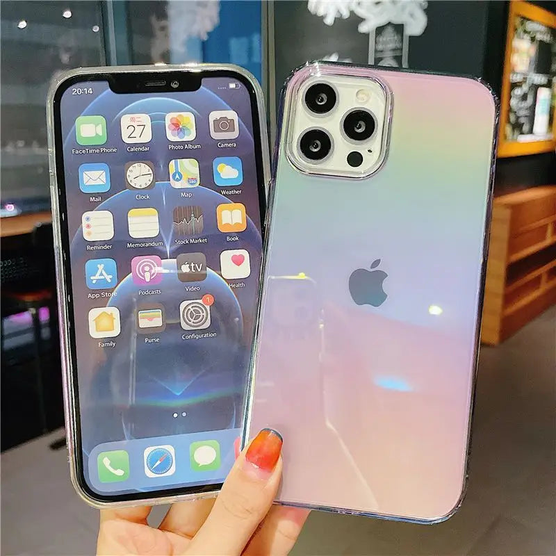 Holographic Transparent Phone Case - iPhone 13 Pro Max / iPhone13 Pro / iPhone13 / iPhone13 mini / iPhone 12 Pro Max / iPhone12 Pro / iPhone12 / iPhone12 mini / iPhone11 Pro Max / iPhone11 Pro / iPhone11-2