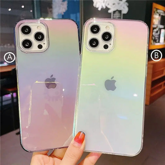 Holographic Transparent Phone Case - iPhone 13 Pro Max / iPhone13 Pro / iPhone13 / iPhone13 mini / iPhone 12 Pro Max / iPhone12 Pro / iPhone12 / iPhone12 mini / iPhone11 Pro Max / iPhone11 Pro / iPhone11-1