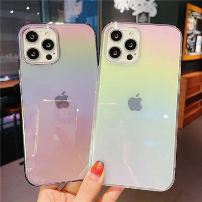 Holographic Transparent Phone Case - iPhone 13 Pro Max / iPhone13 Pro / iPhone13 / iPhone13 mini / iPhone 12 Pro Max / iPhone12 Pro / iPhone12 / iPhone12 mini / iPhone11 Pro Max / iPhone11 Pro / iPhone11-18