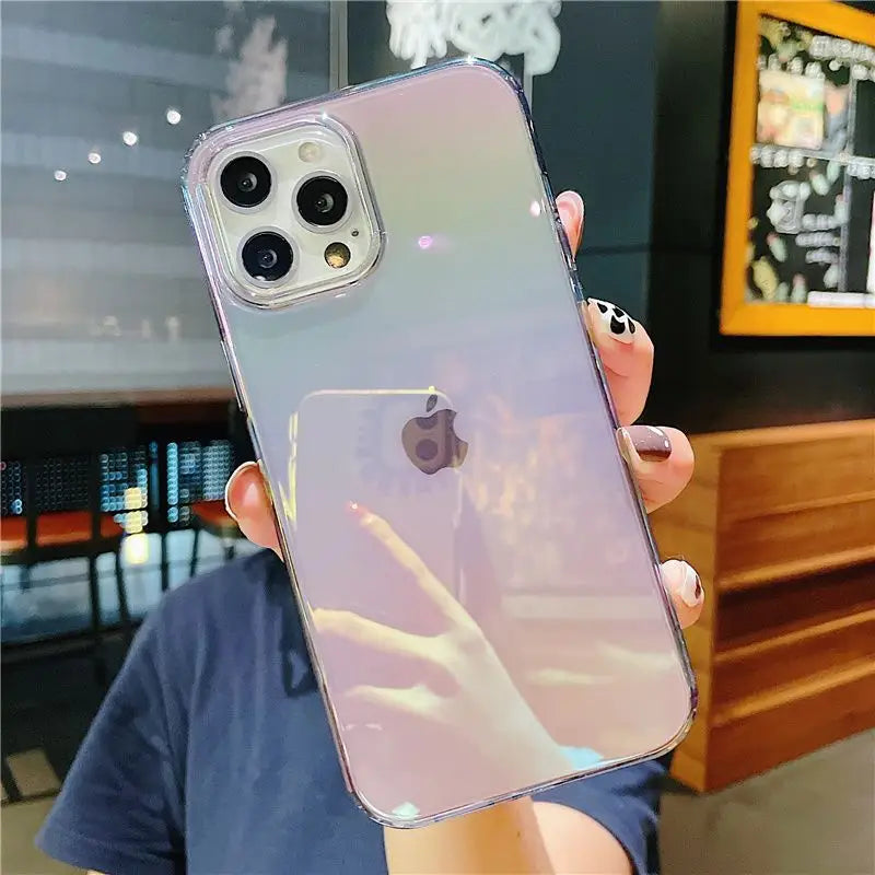 Holographic Transparent Phone Case - iPhone 13 Pro Max / iPhone13 Pro / iPhone13 / iPhone13 mini / iPhone 12 Pro Max / iPhone12 Pro / iPhone12 / iPhone12 mini / iPhone11 Pro Max / iPhone11 Pro / iPhone11-11