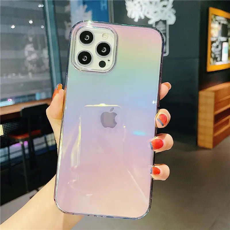 Holographic Transparent Phone Case - iPhone 13 Pro Max / iPhone13 Pro / iPhone13 / iPhone13 mini / iPhone 12 Pro Max / iPhone12 Pro / iPhone12 / iPhone12 mini / iPhone11 Pro Max / iPhone11 Pro / iPhone11-19