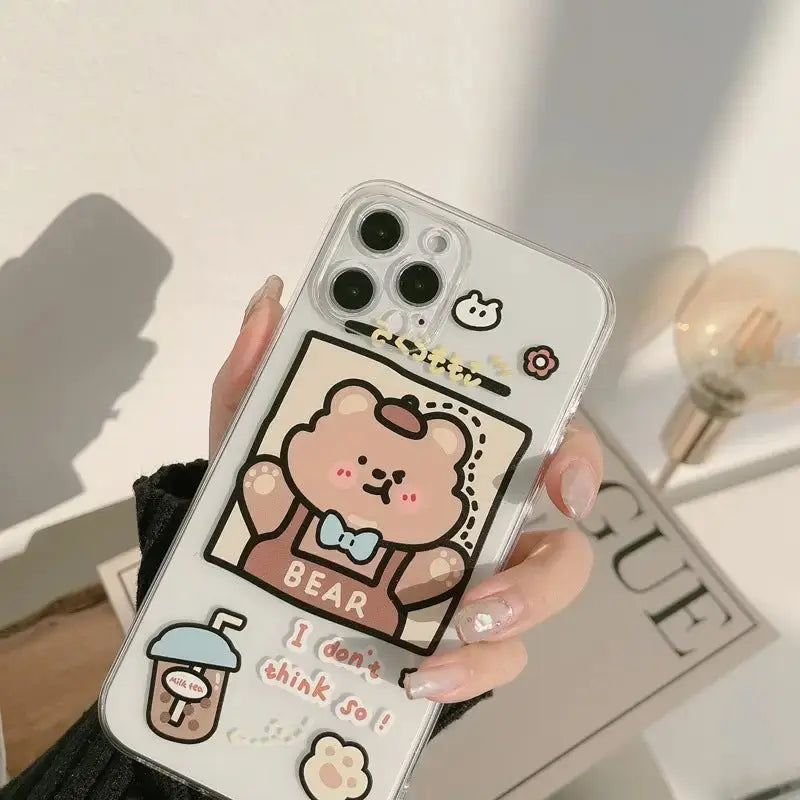 I dont think so Boba Teddy Transparent iPhone Case BS013 - 