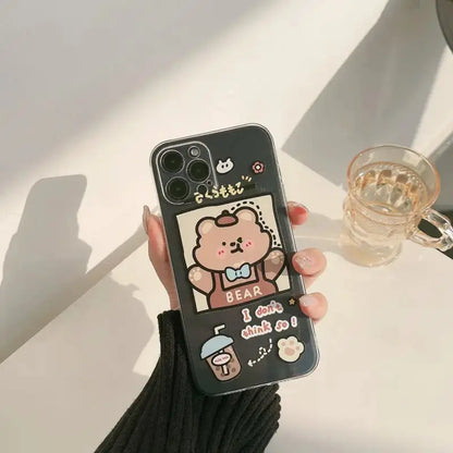 I dont think so Boba Teddy Transparent iPhone Case BS013 - 