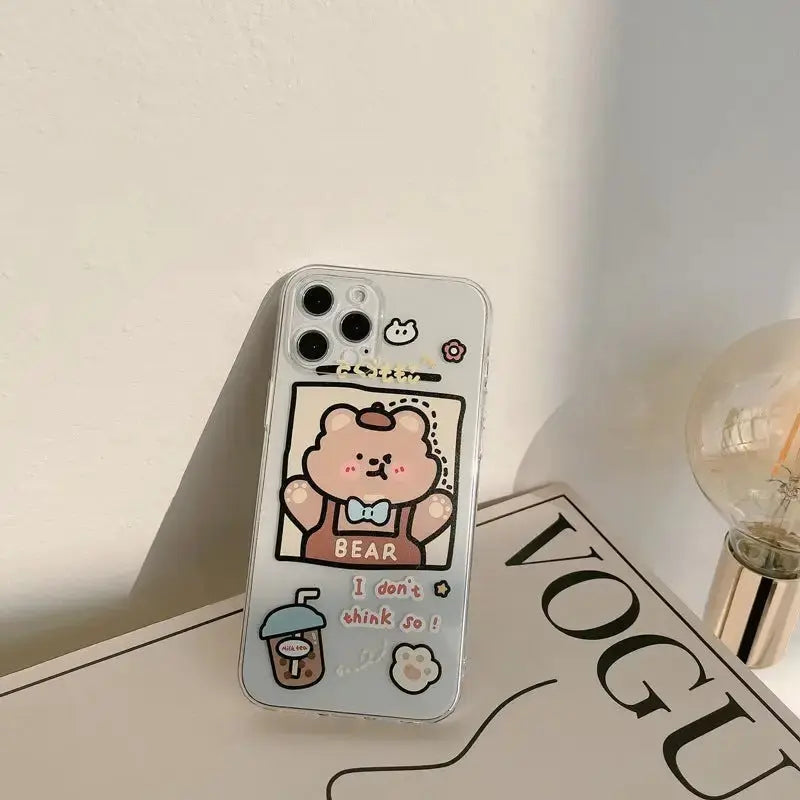 I don’t think so Boba Teddy Transparent iPhone Case BS013 - 