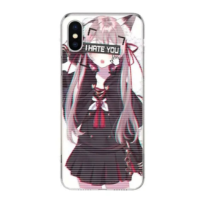 I Hate You Anime iPhone Case - Phone Cases