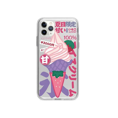 Ice Cream iPhone Case W021 - Strawberry ice cream / 6/6S - 