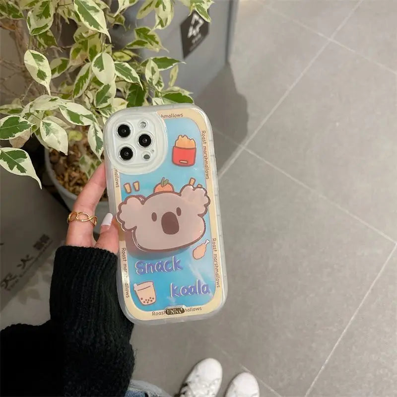 Iridescent Koala Stand Phone Case - iPhone 12 Pro Max / 12 Pro / 12 / 11 Pro Max / 11 Pro / 11 / XS Max / XS / XR / X / 8 Plus / 7 Plus-5