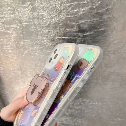 Iridescent Koala Stand Phone Case - iPhone 12 Pro Max / 12 Pro / 12 / 11 Pro Max / 11 Pro / 11 / XS Max / XS / XR / X / 8 Plus / 7 Plus-11