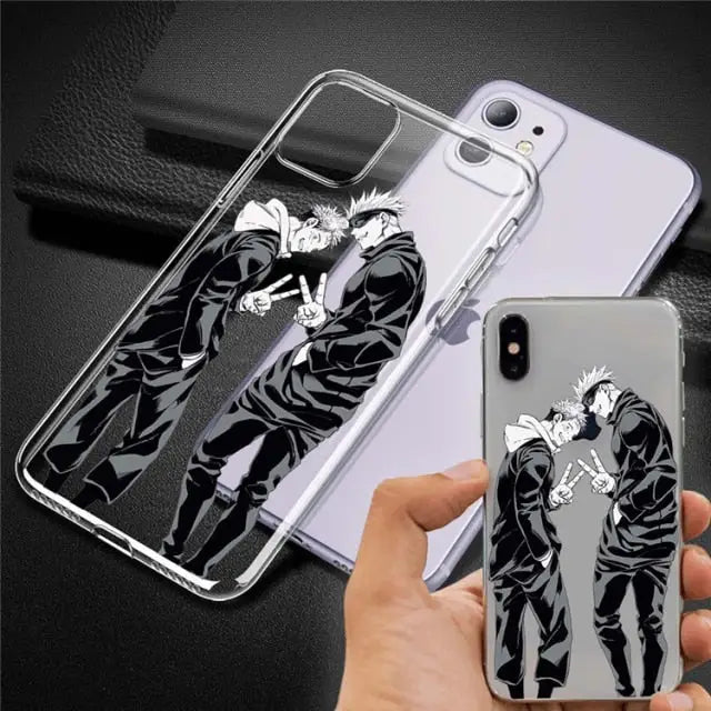 Jujutsu Kaisen Gojo x Yuji Black and White iPhone Case - 