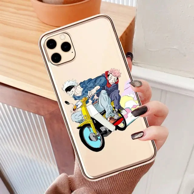 Jujutsu Kaisen Gojo x Yuji Casual Bike iPhone Case - Phone 