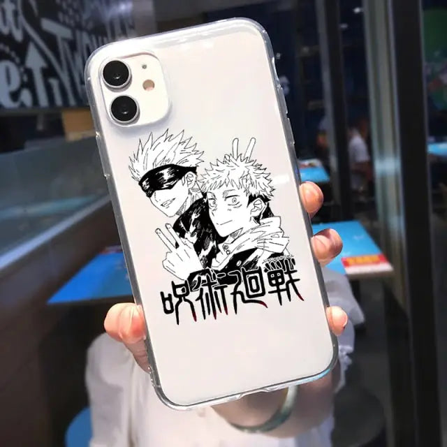 Jujutsu Kaisen Gojo x Yuji Peace Signs iPhone Case - Phone 