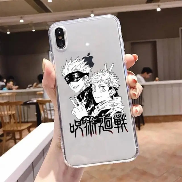 Jujutsu Kaisen Gojo x Yuji Peace Signs iPhone Case - Phone 