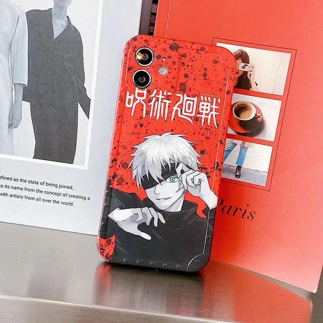 Jujutsu Kaisen Satoru Gojo Black Splatter iPhone Case - 