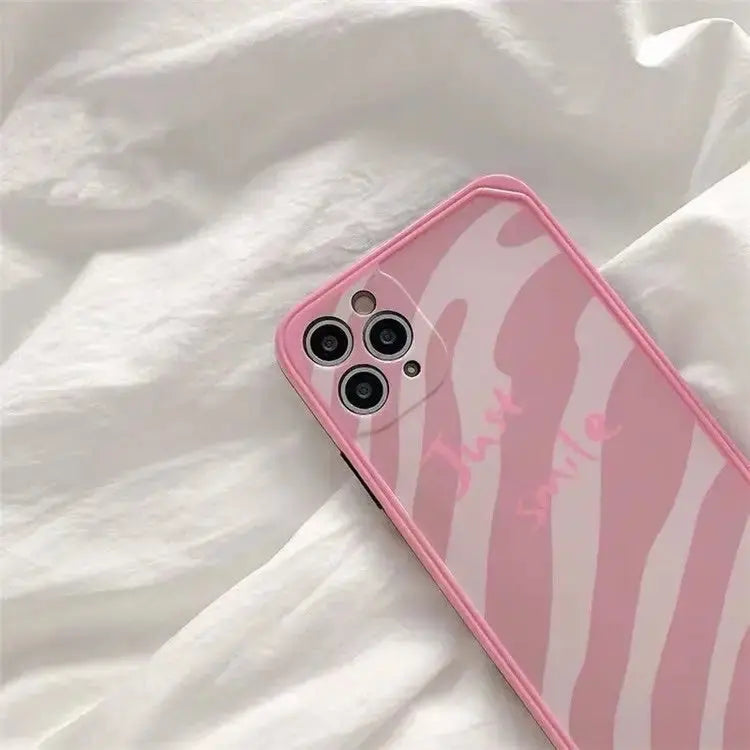 Just Smile Pink Graphic iPhone Case BS020 - iphone case