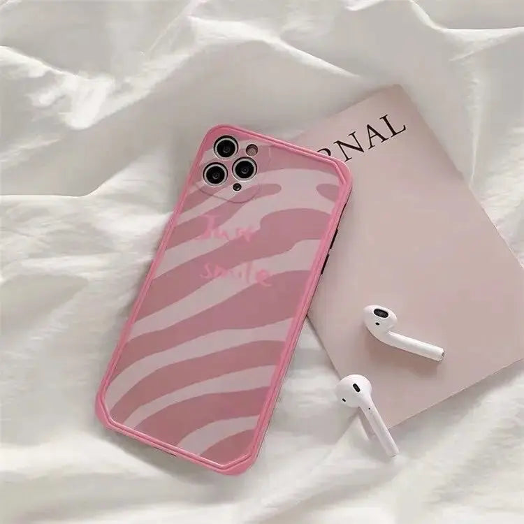Just Smile Pink Graphic iPhone Case BS020 - iphone case