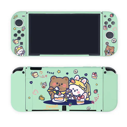 Kawaii Bear And Bunny Switch Case SC005 - Green