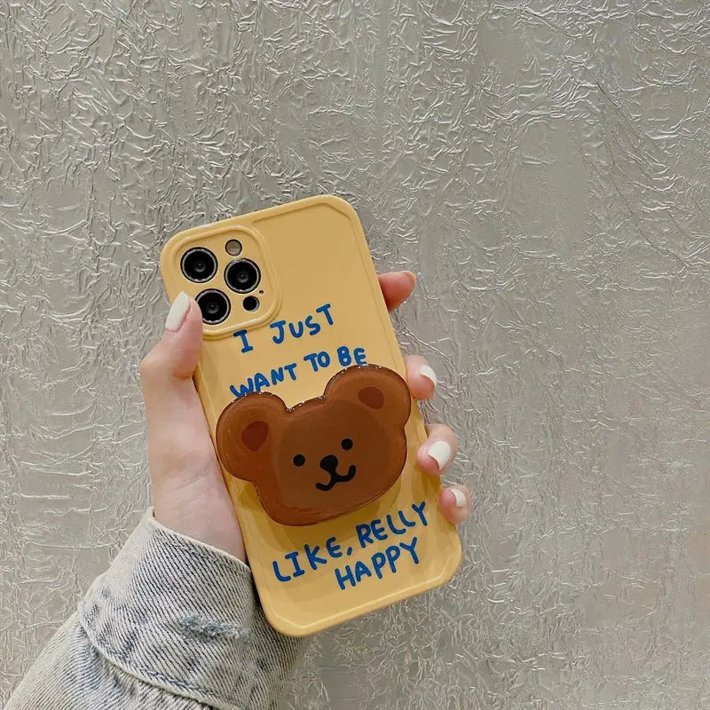 Kawaii Bear Holder iPhone Case BP311 - iphone case