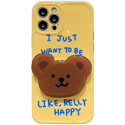 Kawaii Bear Holder iPhone Case BP311 - iphone case