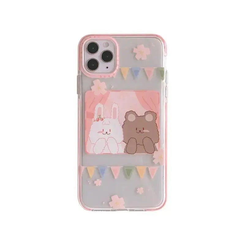 Kawaii Bear Transparent iPhone Case BS002 - iphone case