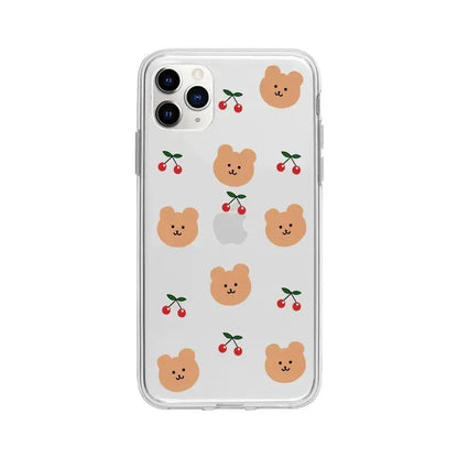 Kawaii Bear With Cherries iPhone Case W018 - Multiple Bears 