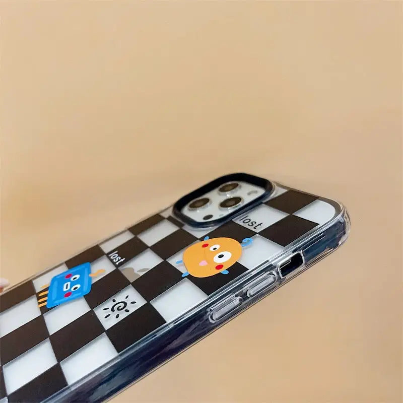 Kawaii Cartoon Monster Grid iPhone Case BP343 - iphone case