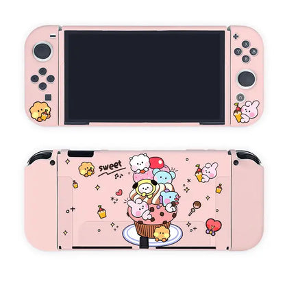 Kawaii Cartoon Switch Protective Cover Case SC006 - Pink