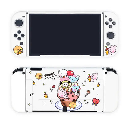 Kawaii Cartoon Switch Protective Cover Case SC006 - White