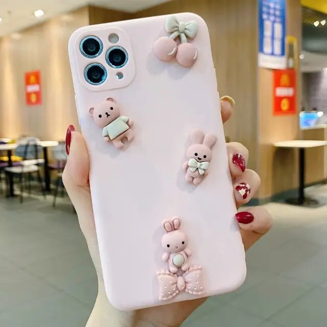 Kawaii Cartoon Xiaomi Phone Case BC182 - POCO M3 / Pink