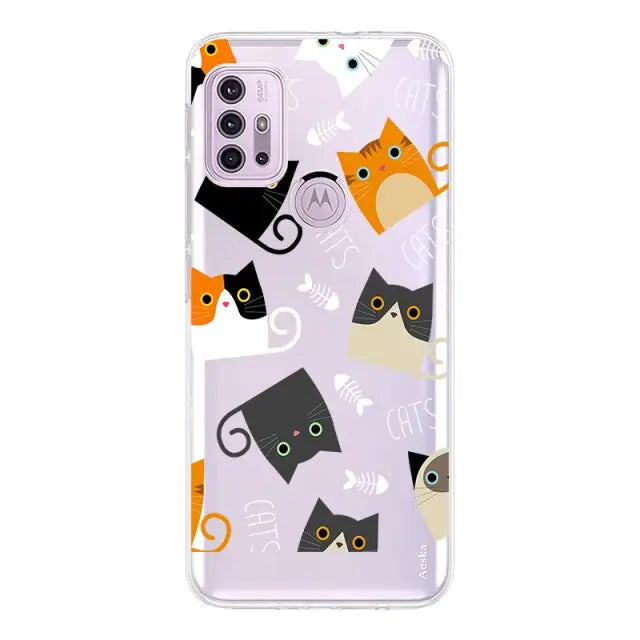 Kawaii Cat Motorola Phone Case W121 - Moto E20 / W8782