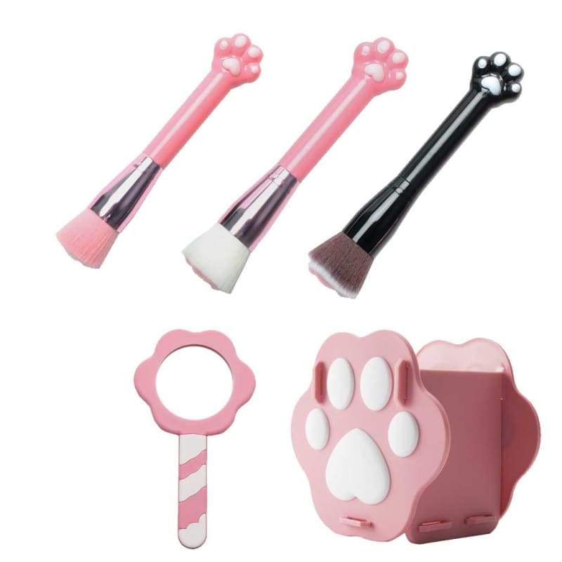 Kawaii Cat Paw Fluffy Makeup Brush ME65 Wonderland Case
