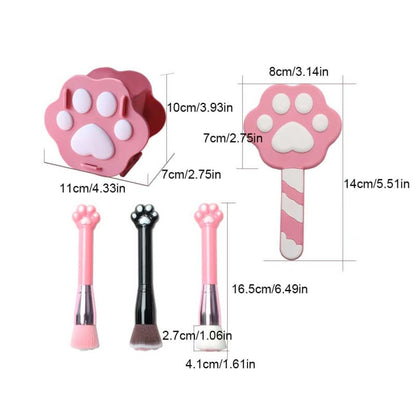 Kawaii Cat Paw Fluffy Makeup Brush ME65 Wonderland Case