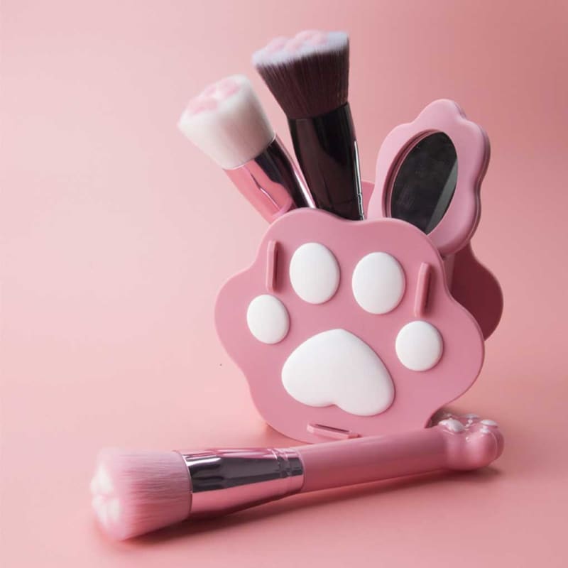 Kawaii Cat Paw Fluffy Makeup Brush ME65 Wonderland Case