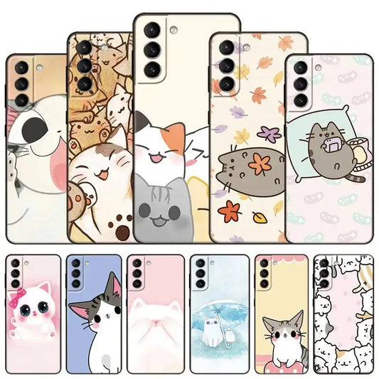 kawaii Cat Phone Case For Samsung Galaxy S21/S22 BC 073 - 