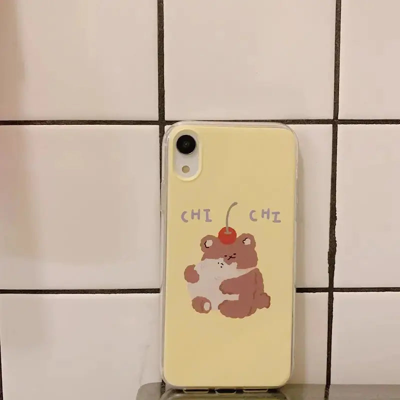 Kawaii Cherry Bear iPhone Case BP009 - iphone case