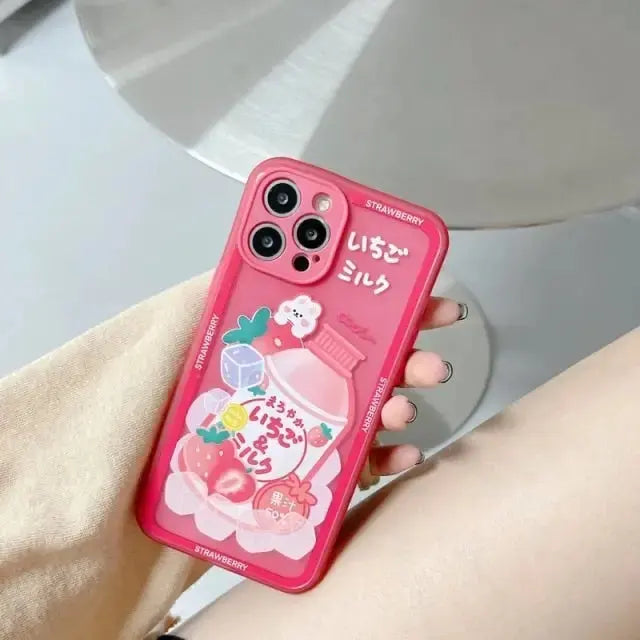 Kawaii Fruit Drink Phone Case For iPhone Case W030 - For 
