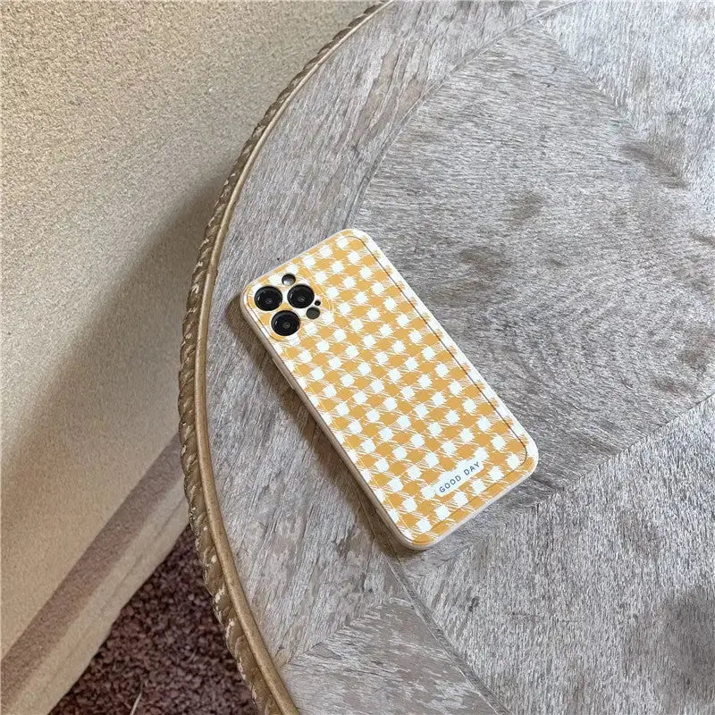 Kawaii Heart Bear Plaid iPhone Case BP137 - iphone case