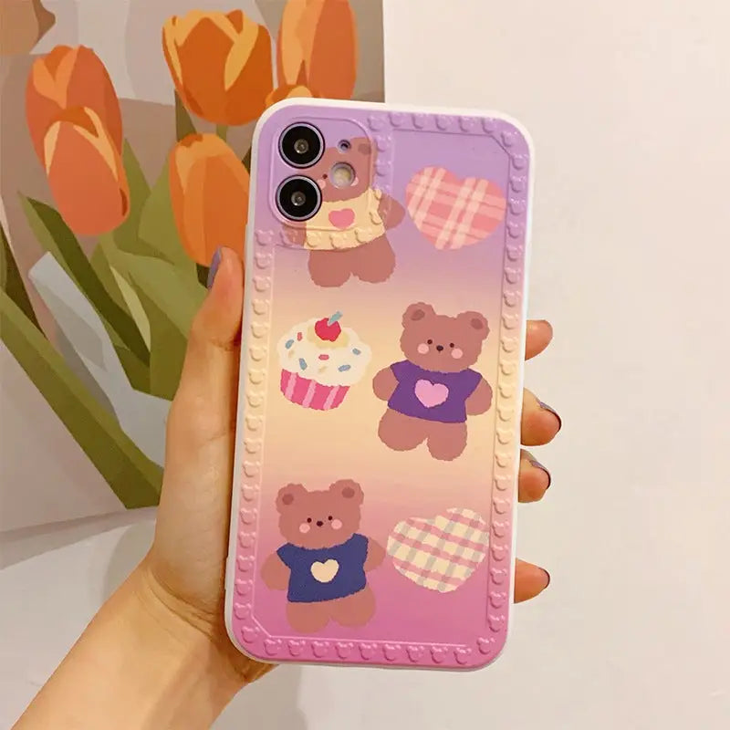 Kawaii Heart Bears iPhone Case BP206 - iphone case