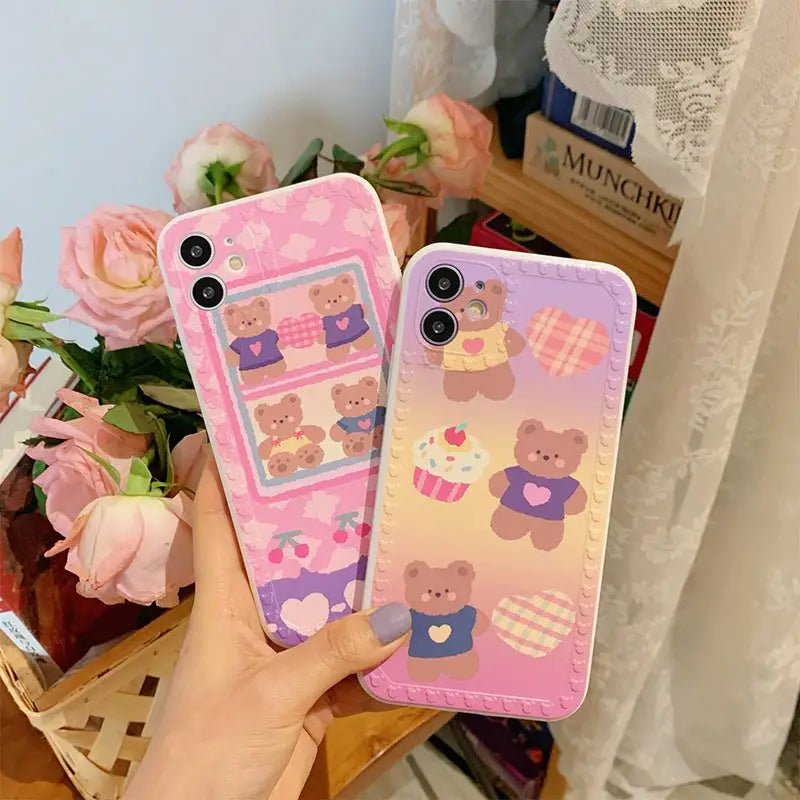 Kawaii Heart Bears iPhone Case BP206 - iphone case