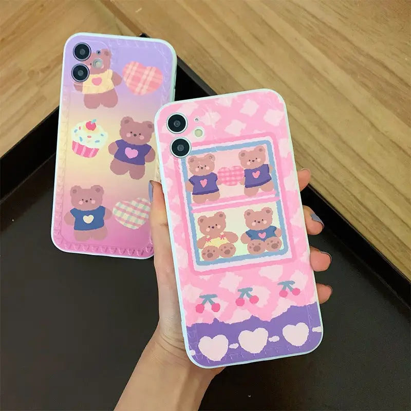 Kawaii Heart Bears iPhone Case BP206 - iphone case