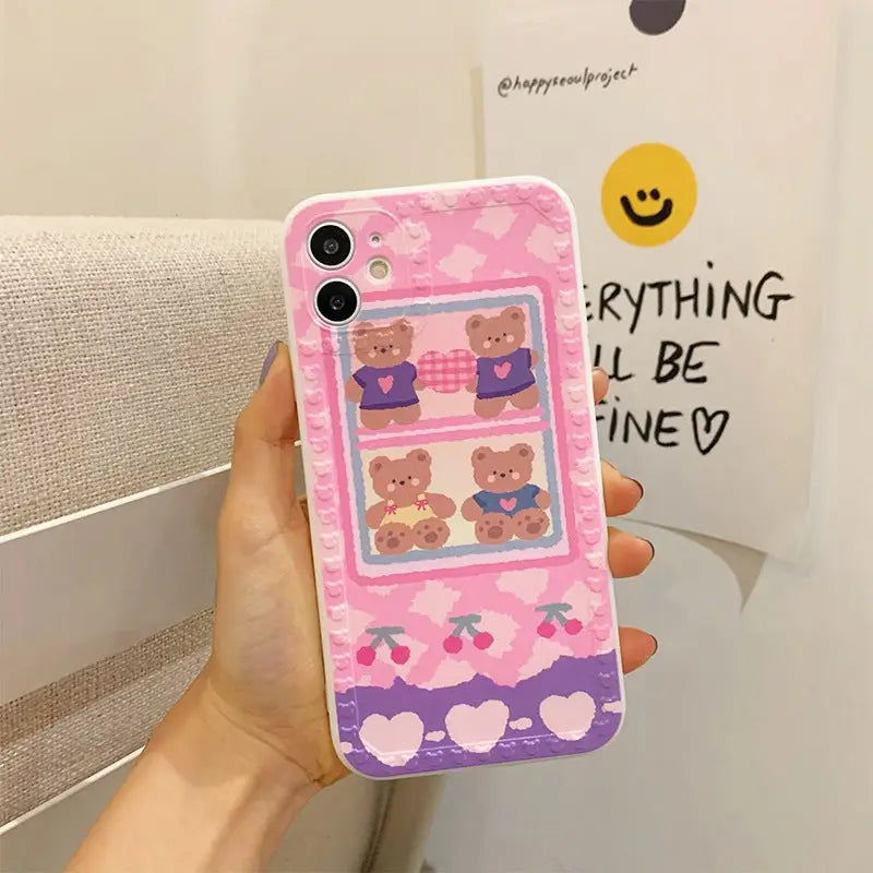 Kawaii Heart Bears iPhone Case BP206 - iphone case