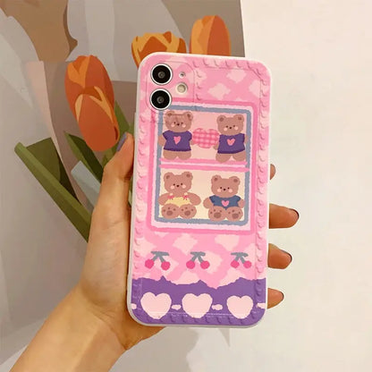 Kawaii Heart Bears iPhone Case BP206 - iphone case