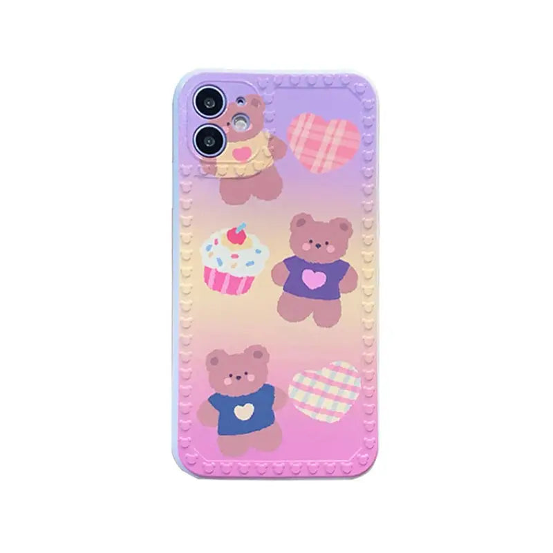 Kawaii Heart Bears iPhone Case BP206 - iphone case