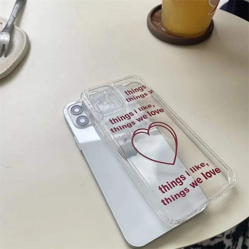 Kawaii Letters Heart Printing iPhone Case BP345 - iphone 