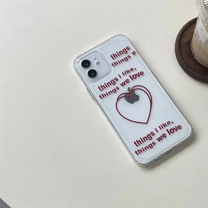 Kawaii Letters Heart Printing iPhone Case BP345 - iphone 