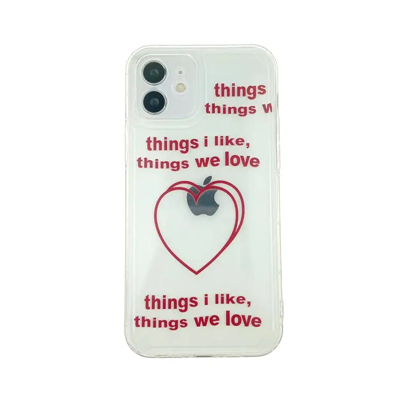 Kawaii Letters Heart Printing iPhone Case BP345 - iphone 