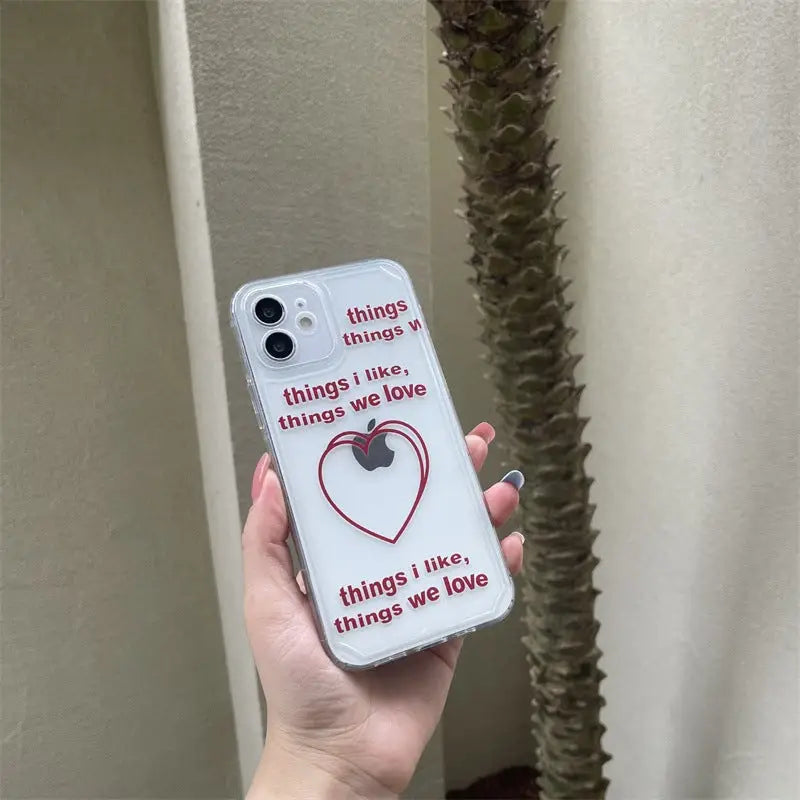 Kawaii Letters Heart Printing iPhone Case BP345 - iphone 