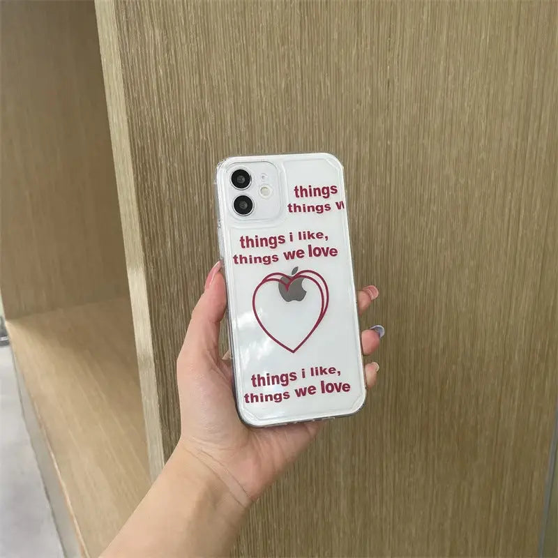 Kawaii Letters Heart Printing iPhone Case BP345 - iphone 