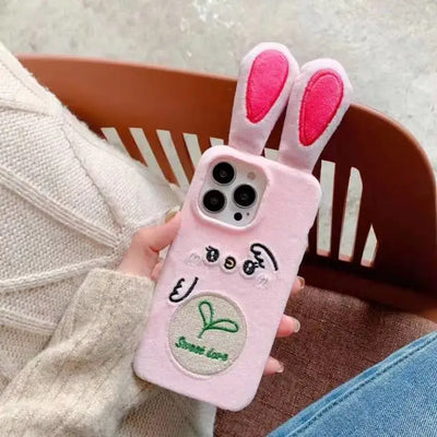 Kawaii Rabbit Plush Phone Case For Samsung Case BC040 - for 