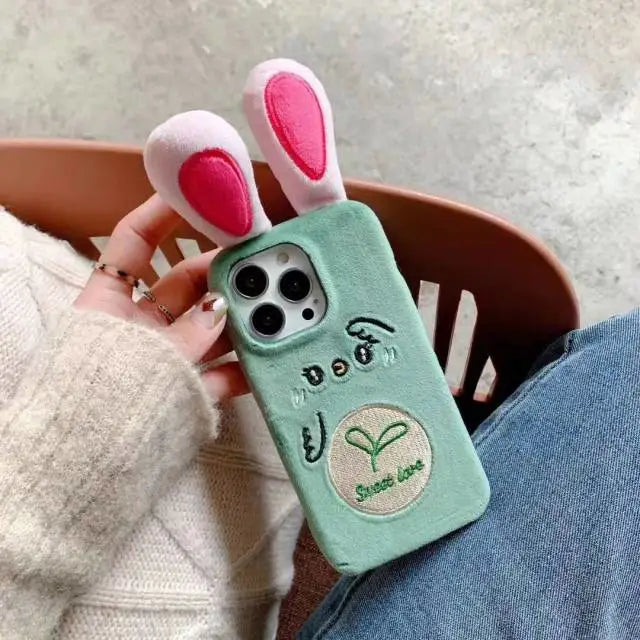 Kawaii Rabbit Plush Phone Case For Samsung Case BC040 - for 