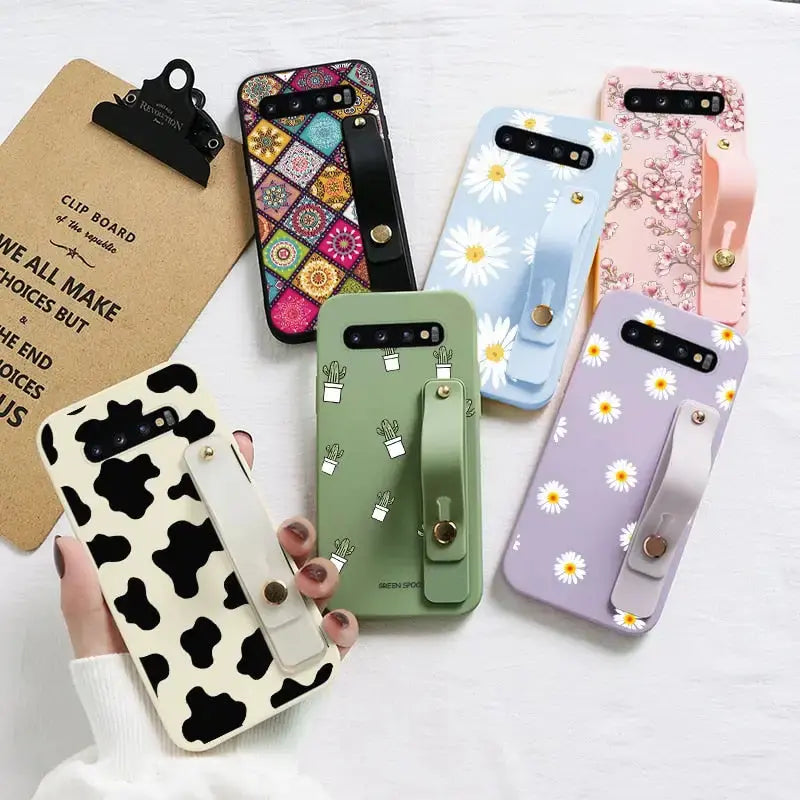 Kawaii Wrist Strap Phone Case For Samsung Galaxy BC081 - 